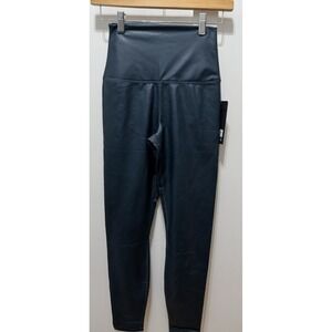 New with Tags 90 Degrees Faux Leather Leggings Small Artic Navy Super High Rise